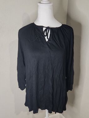 NWT Lularoe Black Tie-Neck Long Sleeve Tunic